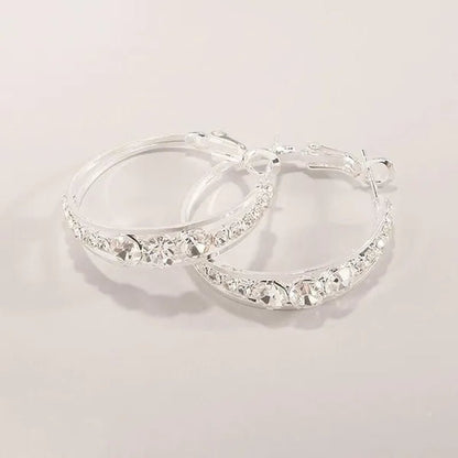 New Exquisite fashion female jewelry Sterling Silver  Diamond Earrings romantic Valentine's Day gift engagement Earrings wedding Earrings anniversary women's jewelry