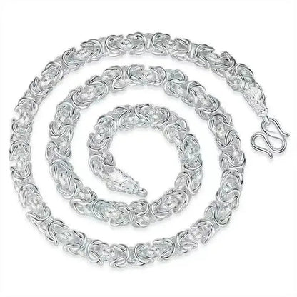 NEW! Exquisite Men Solid Heavy 925 Sterling Silver Domineering Dragon Head Silver Chain Necklace Jewelry