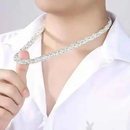 NEW! Exquisite Men Solid Heavy 925 Sterling Silver Domineering Dragon Head Silver Chain Necklace Jewelry - WORLD TIME VISITS