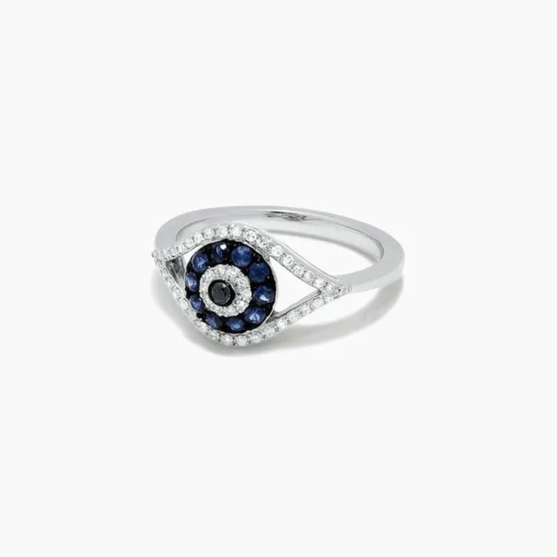 New Fashion Devil'S Eye Finger Ring Luxury Diamond Evil Eye Lucky Ring for Women Jewelry Gift - WORLD TIME VISITS