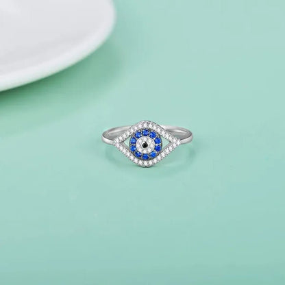 New Fashion Devil'S Eye Finger Ring Luxury Diamond Evil Eye Lucky Ring for Women Jewelry Gift