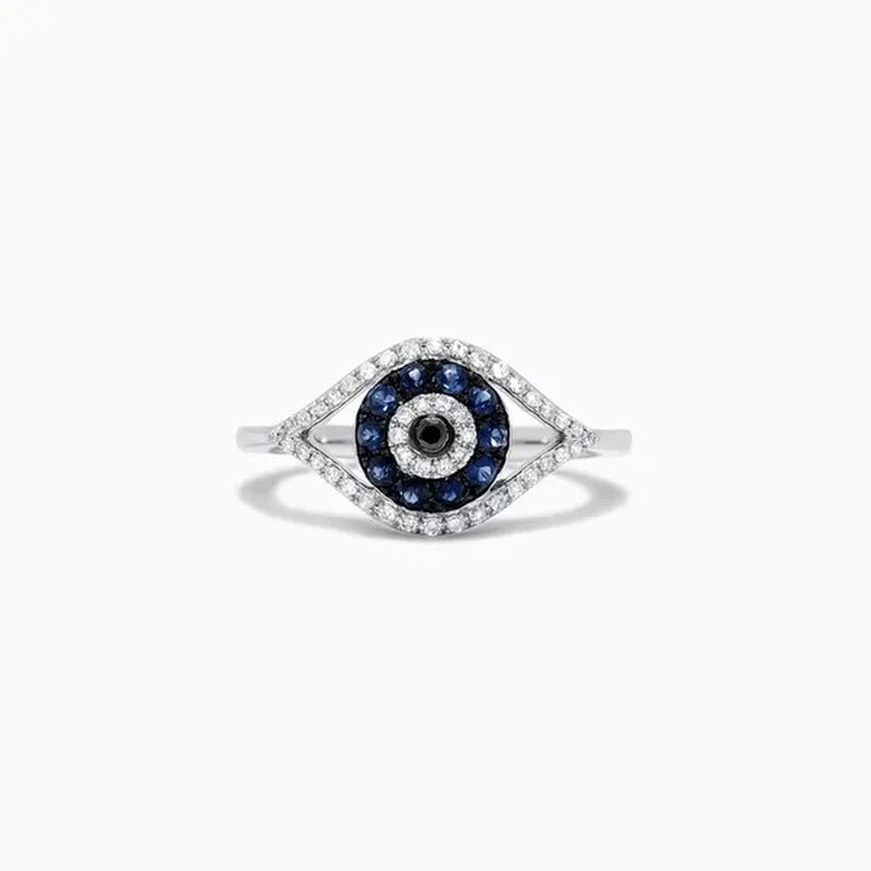 New Fashion Devil'S Eye Finger Ring Luxury Diamond Evil Eye Lucky Ring for Women Jewelry Gift