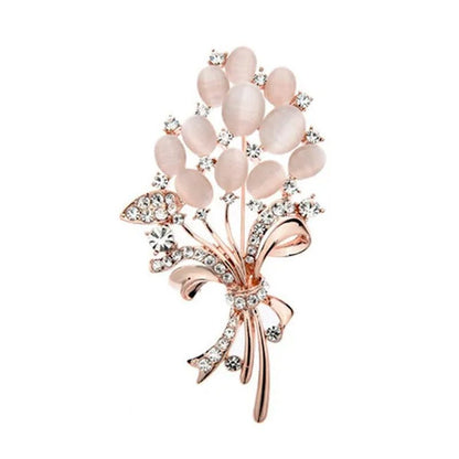 New Fashionable Opal Stone Flower Brooch Pin Garment Accessories Birthday Gift brooches for women rhinestone brooch Pin Jewelry Gift Arrow - WORLD TIME VISITS