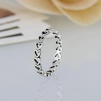 New Heart Shaped Jewelry Hollow Thumb Women Men Gift Jewelry Finger Silver Jewelry 925 silver Rings - WORLD TIME VISITS