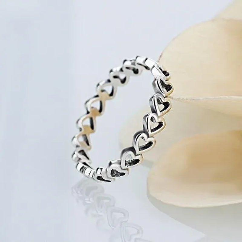 New Heart Shaped Jewelry Hollow Thumb Women Men Gift Jewelry Finger Silver Jewelry 925 silver Rings