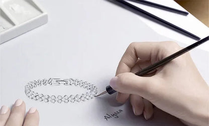 New Luxury Trendy Roman Bracelet Zircon Bangle for Women Bride Wedding Engagement Bracelet Party Anniversary Gift Jewelry