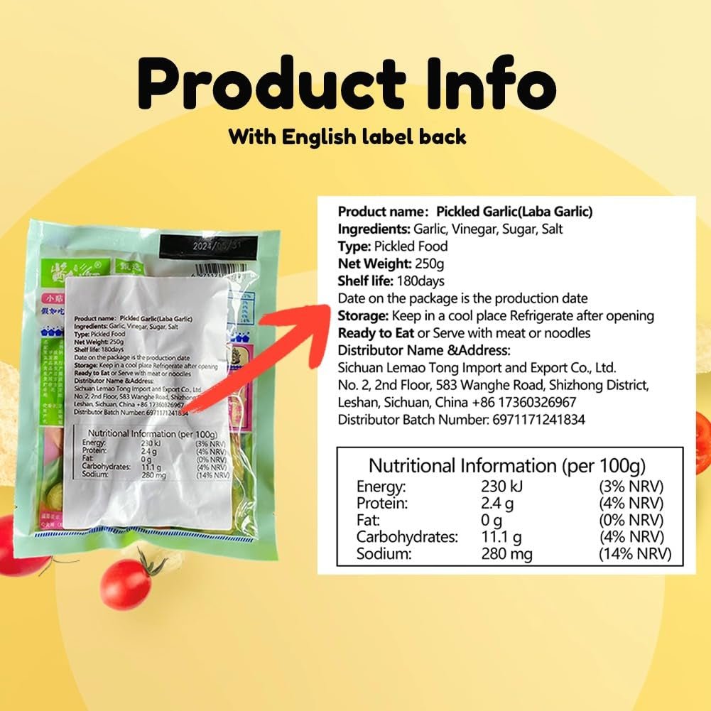 New Package Laba Garlic,Green Garlic Pickled,Jade Garlic,Tasty and Refreshing Green Garlic Cloves Chinese Pickled,Pickles Garlic Perfect for Rice,Chinese Food Pickled Garlic Pack (500, Grams) - WORLD TIME VISITS