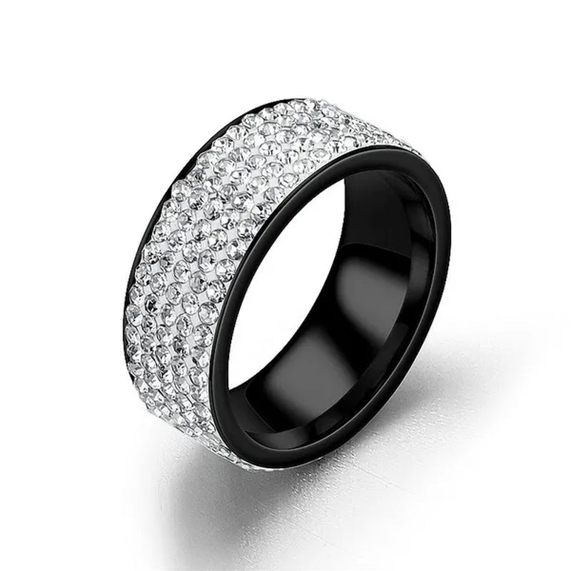 New Sparkling 925 Solid Sterling Silver White Sapphire Diamond Wedding Band Rings Engagement Anniversary Party Jewelry Size 5 - 12 - WORLD TIME VISITS