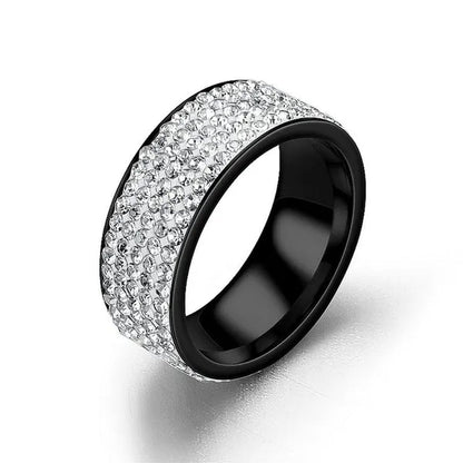 New Sparkling 925 Solid Sterling Silver White Sapphire Diamond Wedding Band Rings Engagement Anniversary Party Jewelry Size 5 - 12 - WORLD TIME VISITS