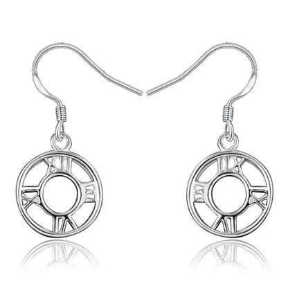 New Style 925 Sterling Silver Roman Numeral Earrings Bracelet Necklace Ring Set For Women Wedding Engagement Fashion Charm Jewel