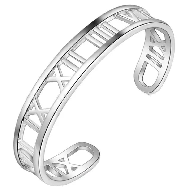 New Style 925 Sterling Silver Roman Numeral Earrings Bracelet Necklace Ring Set For Women Wedding Engagement Fashion Charm Jewel