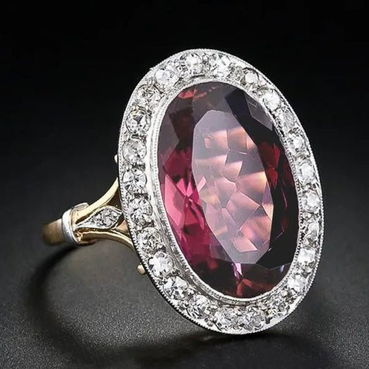 New Vintage Silver Garnet Ruby Rings Ladies 2022 Boho Fashion Personality Valentine's Day Romantic Bridal Promise Ring Fashion Wedding Engagement Anniversary Birthday Party Jewelry Accessories Gift Size 5 - 11 - WORLD TIME VISITS