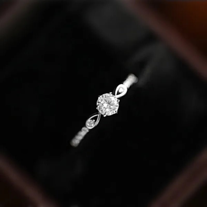 Newest Design Women 18k gold plated and 925 Sterling Silver White Sapphire Diamond Thin Ring Wedding Engagement Party Rings Jewelry - WORLD TIME VISITS