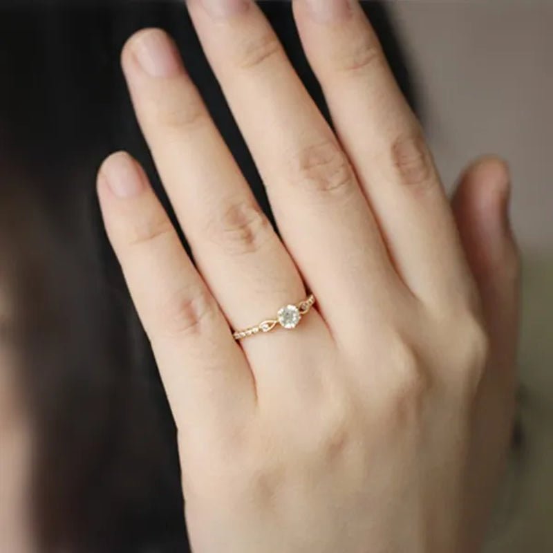 Newest Design Women 18k gold plated  and 925 Sterling Silver White Sapphire Diamond Thin Ring Wedding Engagement Party Rings Jewelry