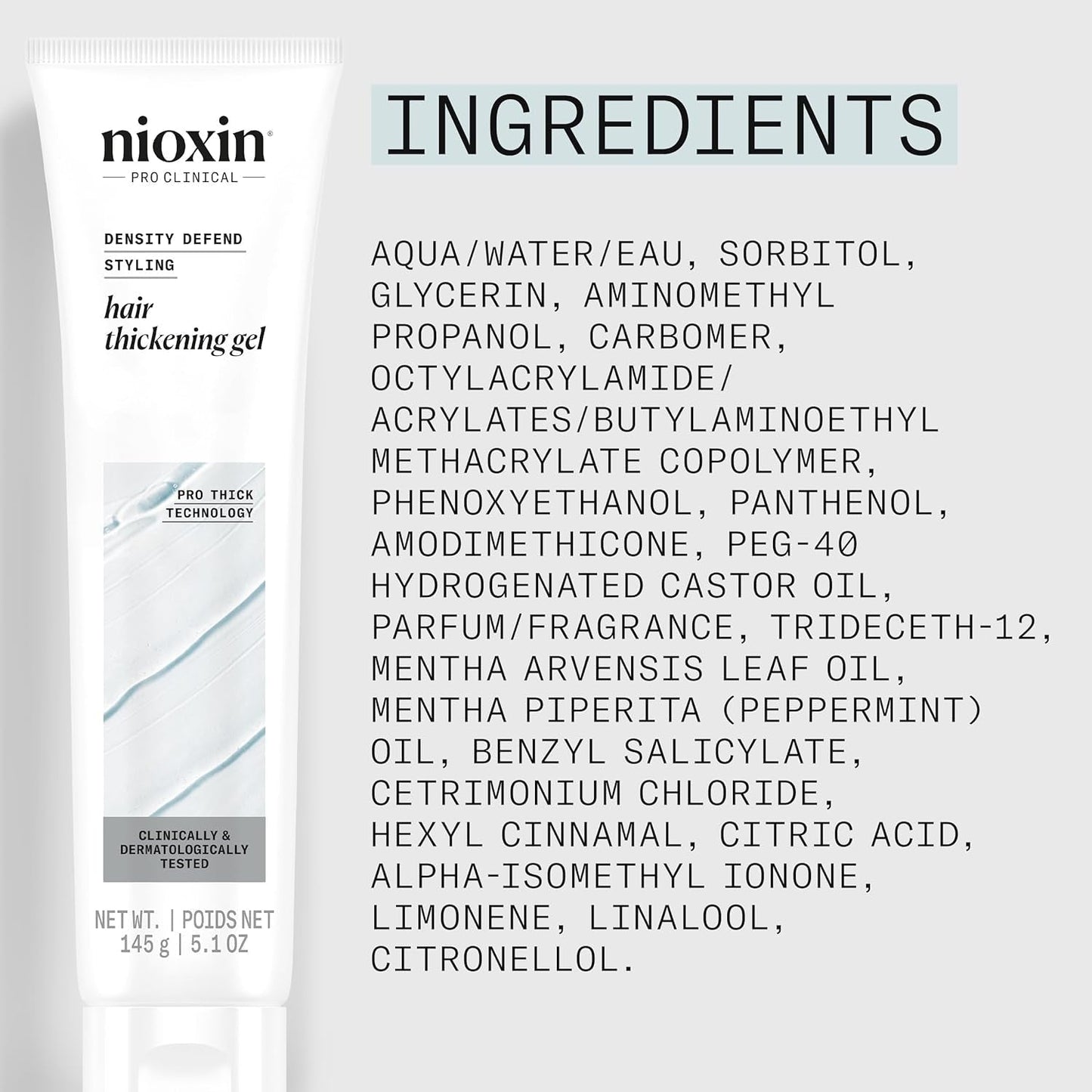 Nioxin Density Defend Hair Thickening Gel | for Volumizing and Fuller Hair| No Stickiness or Stiffness | 5.1 Fl Oz