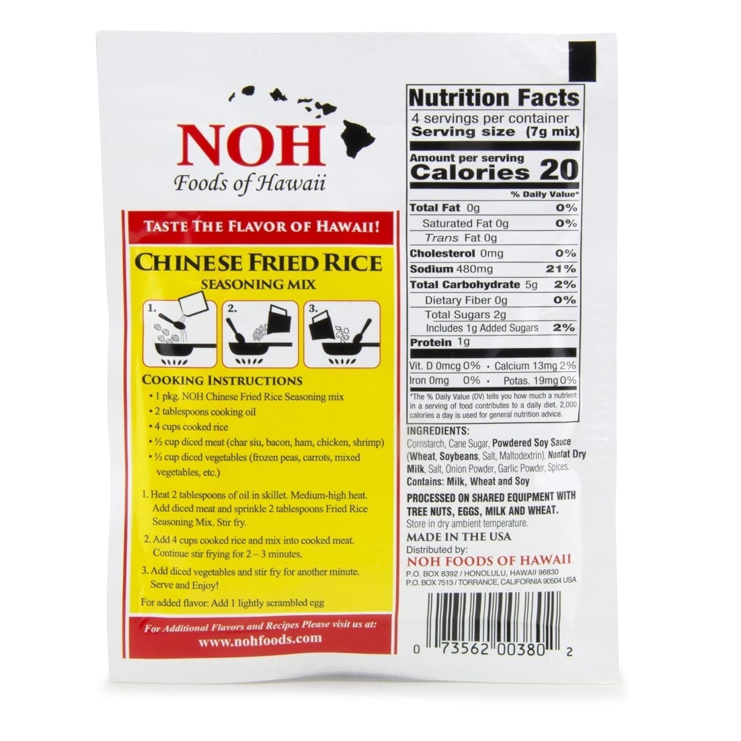 NOH Chinese Fried Rice, 1.0 - Ounce Packet, (Pack of 12) - WORLD TIME VISITS