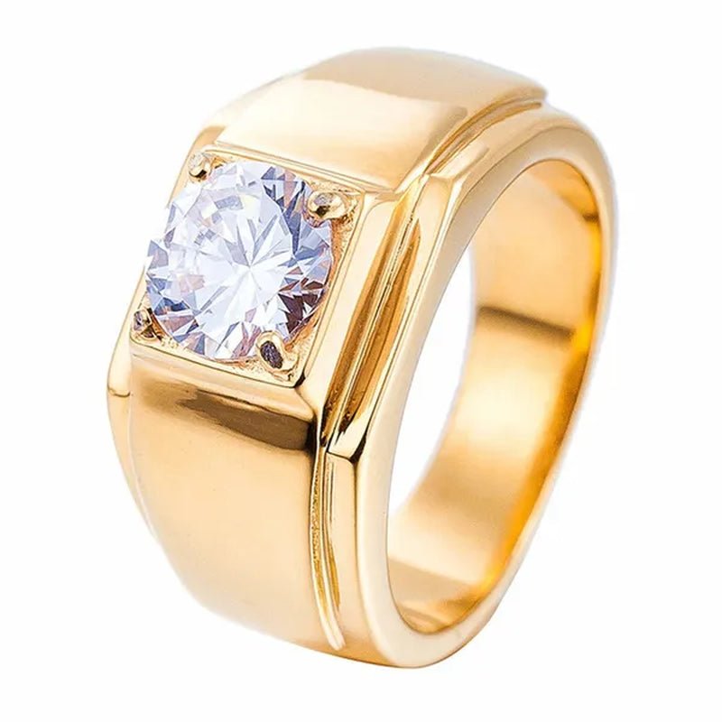 NOVE JEWELRY Women Men Fashion 316L Stainless Steel Charm Cubic Zirconia Cz Exquisite Ring New Elegant Engagement & Wedding Band Anniversary Gifts Silver / Gold US Size 7 to 11 - WORLD TIME VISITS