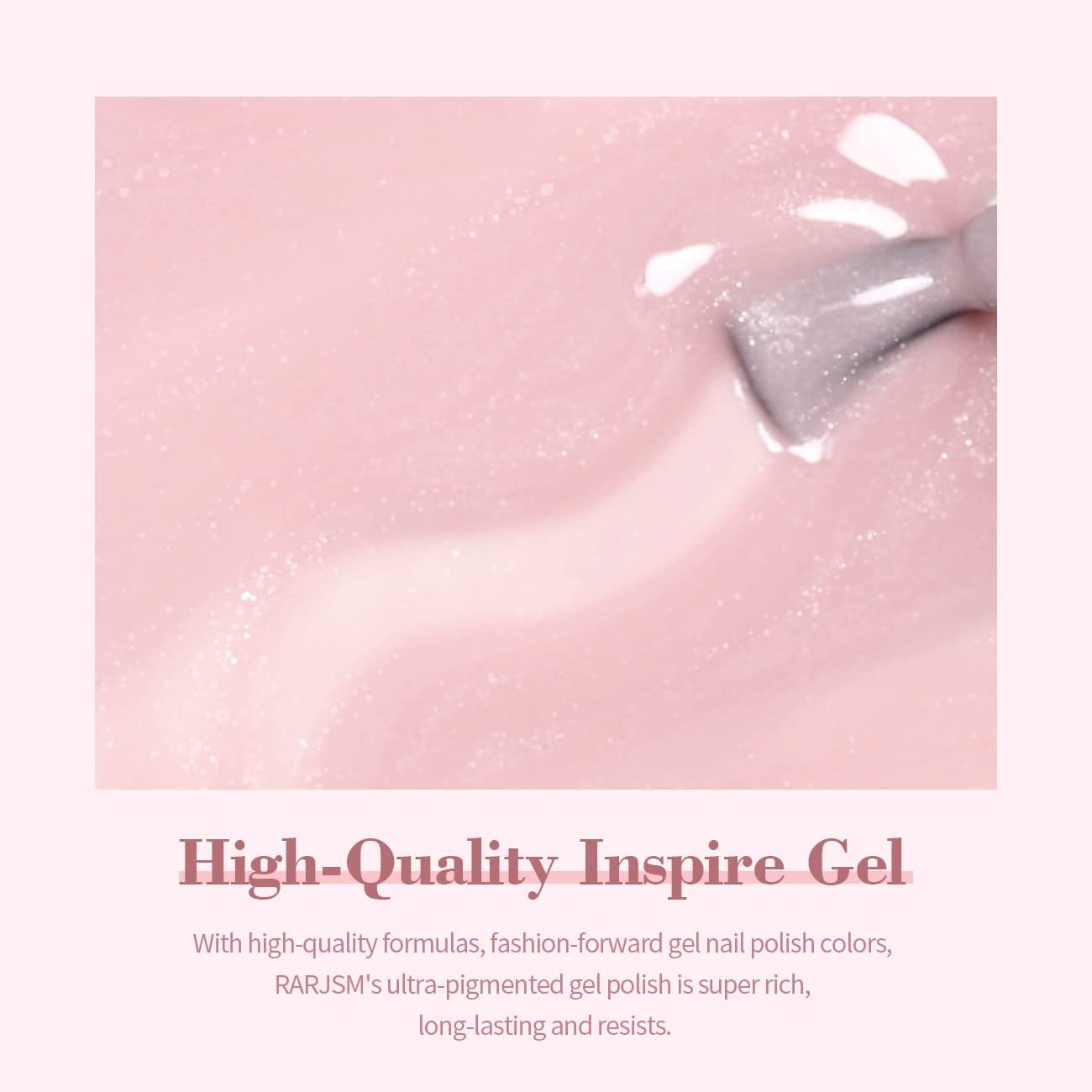 Nude Gel Polish Sheer Pink Silver Glitter Jelly Shimmery Nail Gel Polish Iridescent Sparkly Light Pink Soak off Translucent Natural Skin Tone Color 15Ml UV LED Cured French Manicure Homa Salon