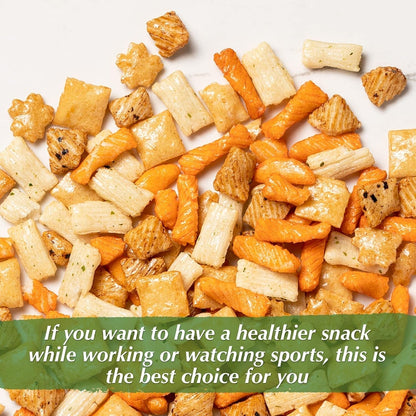 NUTS U.S. - Oriental Rice Crackers | No Artificial Colors | Crunchy | Natural | Packed in a Resealable Bag!!! (2 LBS)