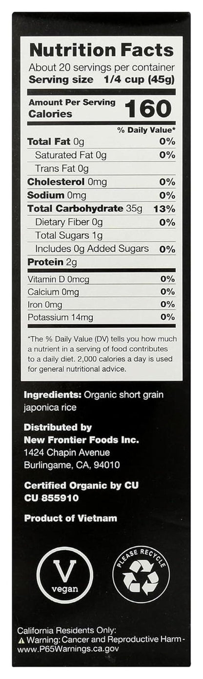 OCEANS HALO Organic Short Grain Sticky Rice, 32 OZ