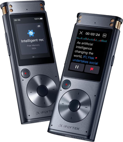 Offline Voice Recorder with Playback, Secure Digital Recorder with AI Transcription, 5 - Language Voice - To - Text, Noise Reduction, AI Voice Recorder for Meetings, Interviews, Learning - WORLD TIME VISITS