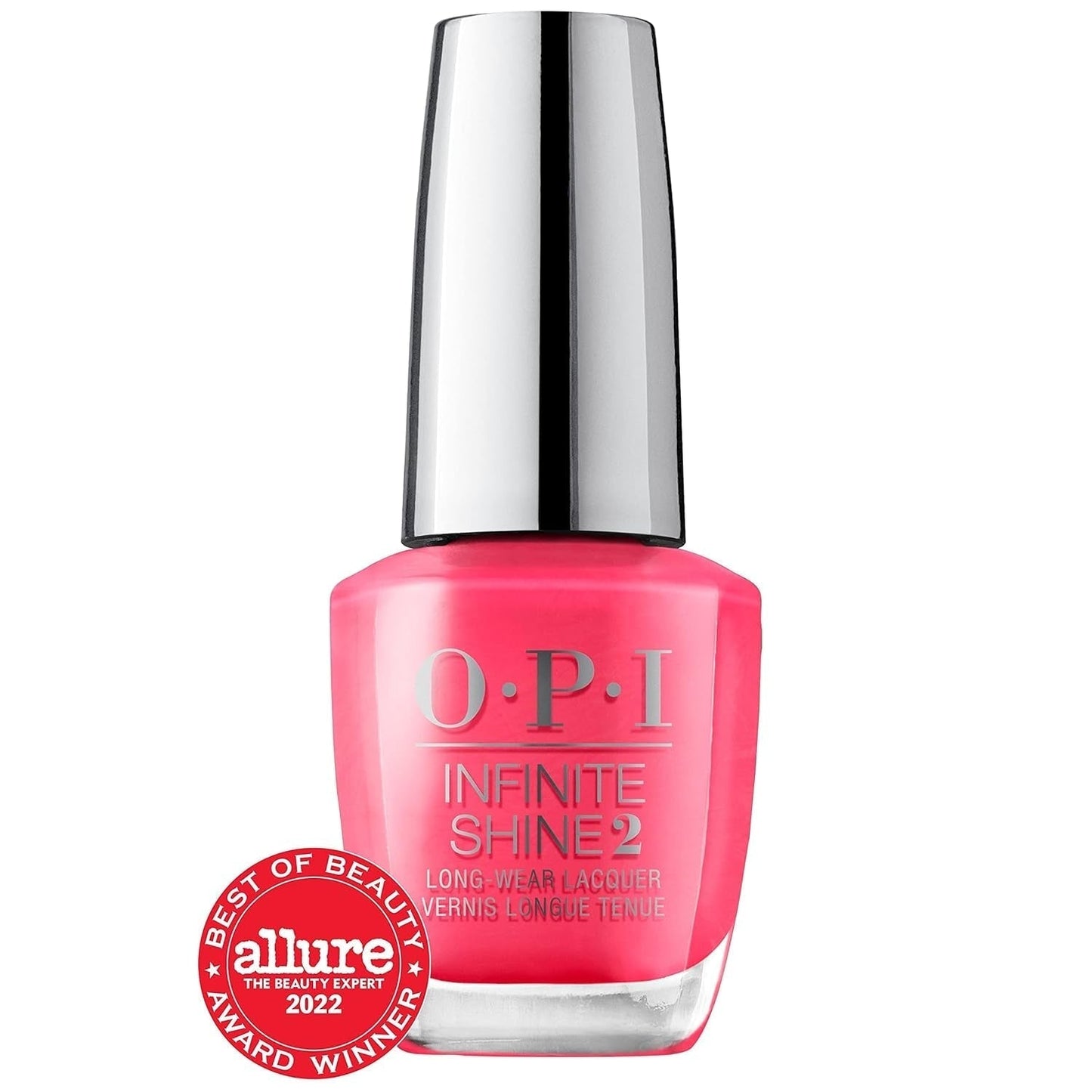 OPI Infinite Shine 2 Long-Wear Lacquer, Strawberry Margarita, Pink Long-Lasting Nail Polish, 0.5 Fl Oz