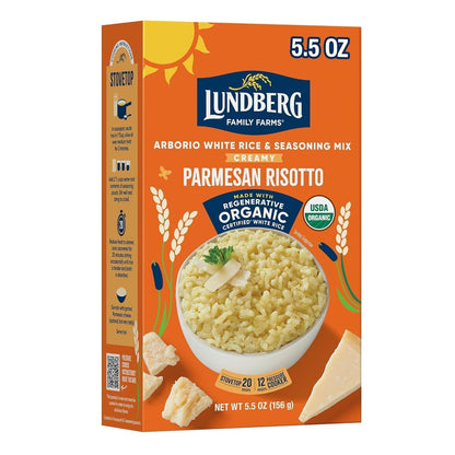 Organic Creamy Parmesan Risotto Seasoned Rice - Regenerative Organic Certified Arborio Rice & Seasoning Mix, Gluten Free, 5.5 Ounce Box - WORLD TIME VISITS