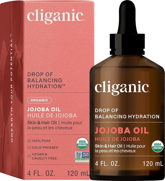 Organic Jojoba Oil, 100% Pure (4Oz) | Moisturizing for Face, Hair, Skin & Nails | Natural Cold Pressed Hexane Free | Base Carrier Oil (Packaging May Vary) - WORLD TIME VISITS