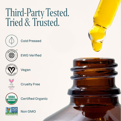 Organic Jojoba Oil, 100% Pure (4Oz) | Moisturizing for Face, Hair, Skin & Nails | Natural Cold Pressed Hexane Free | Base Carrier Oil (Packaging May Vary)