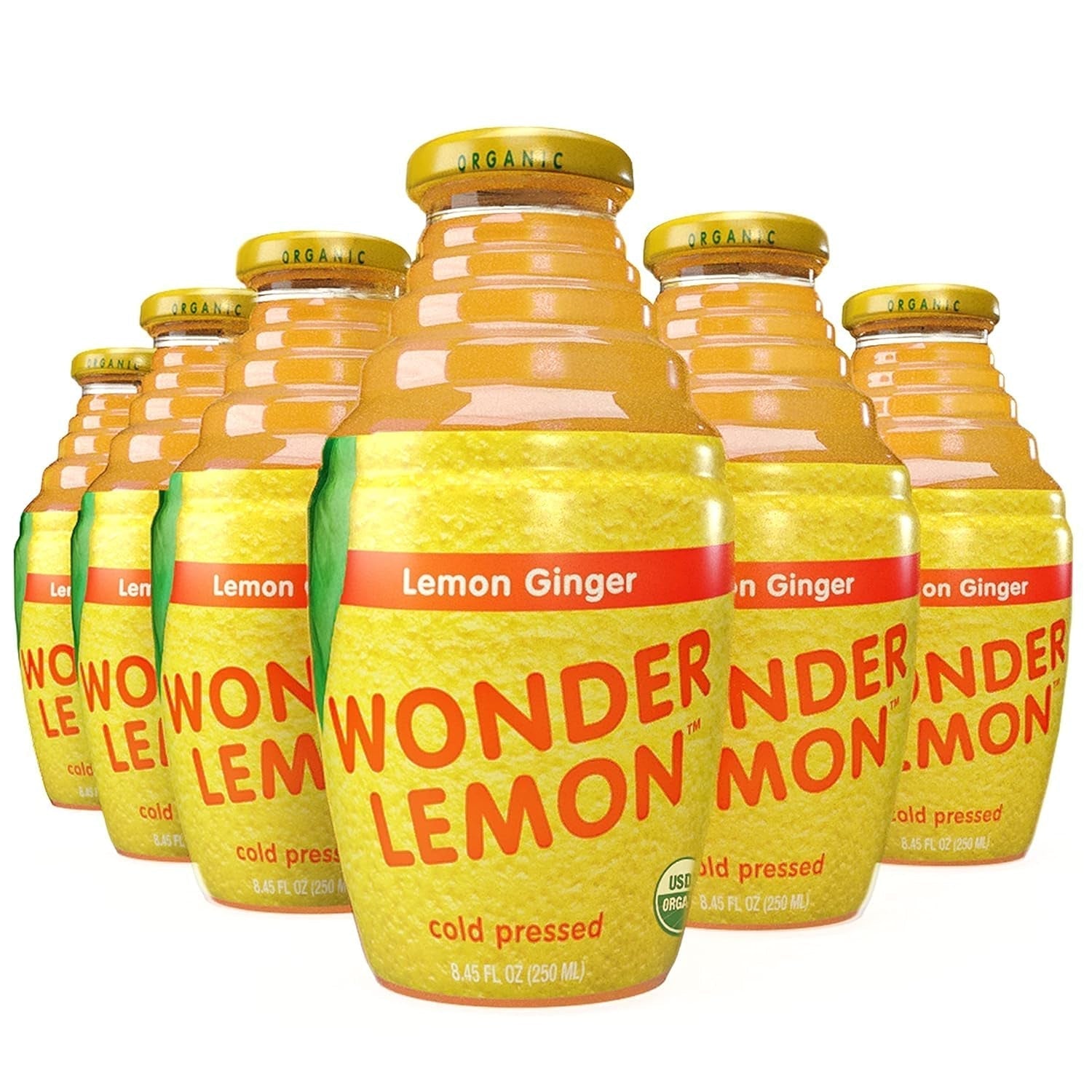 Organic Lemon Ginger Cold Pressed Juice, 8.45Oz (6 Pack) - WORLD TIME VISITS