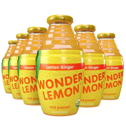 Organic Lemon Ginger Cold Pressed Juice, 8.45Oz (6 Pack) - WORLD TIME VISITS