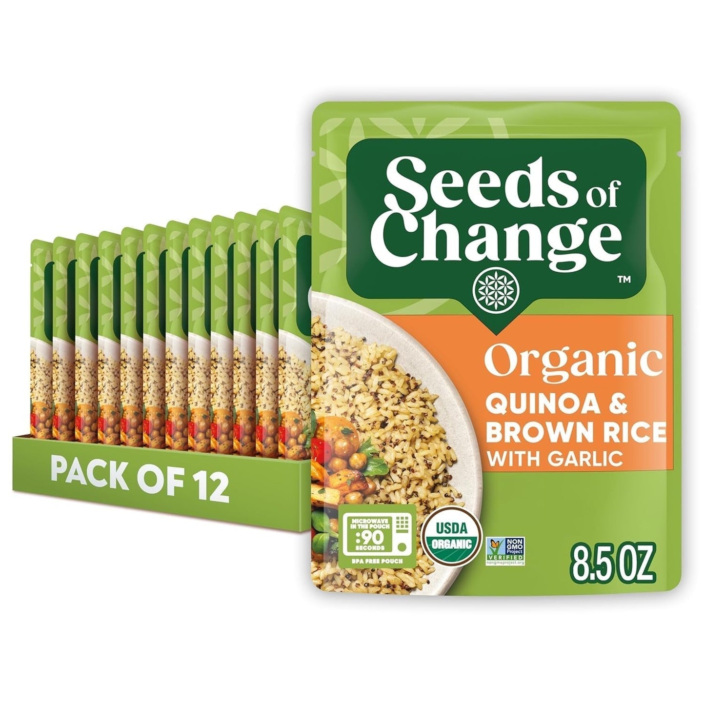 Organic Quinoa & Brown Rice 8.5 Ounce (Pack of 12) - WORLD TIME VISITS