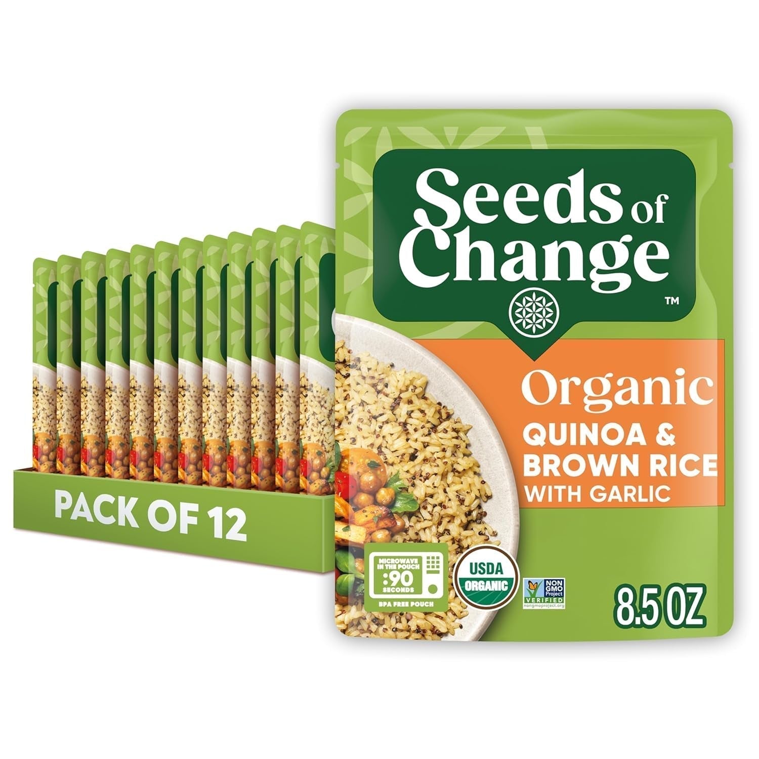 Organic Quinoa & Brown Rice 8.5 Ounce (Pack of 12) - WORLD TIME VISITS