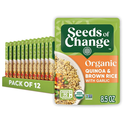 Organic Quinoa & Brown Rice 8.5 Ounce (Pack of 12) - WORLD TIME VISITS