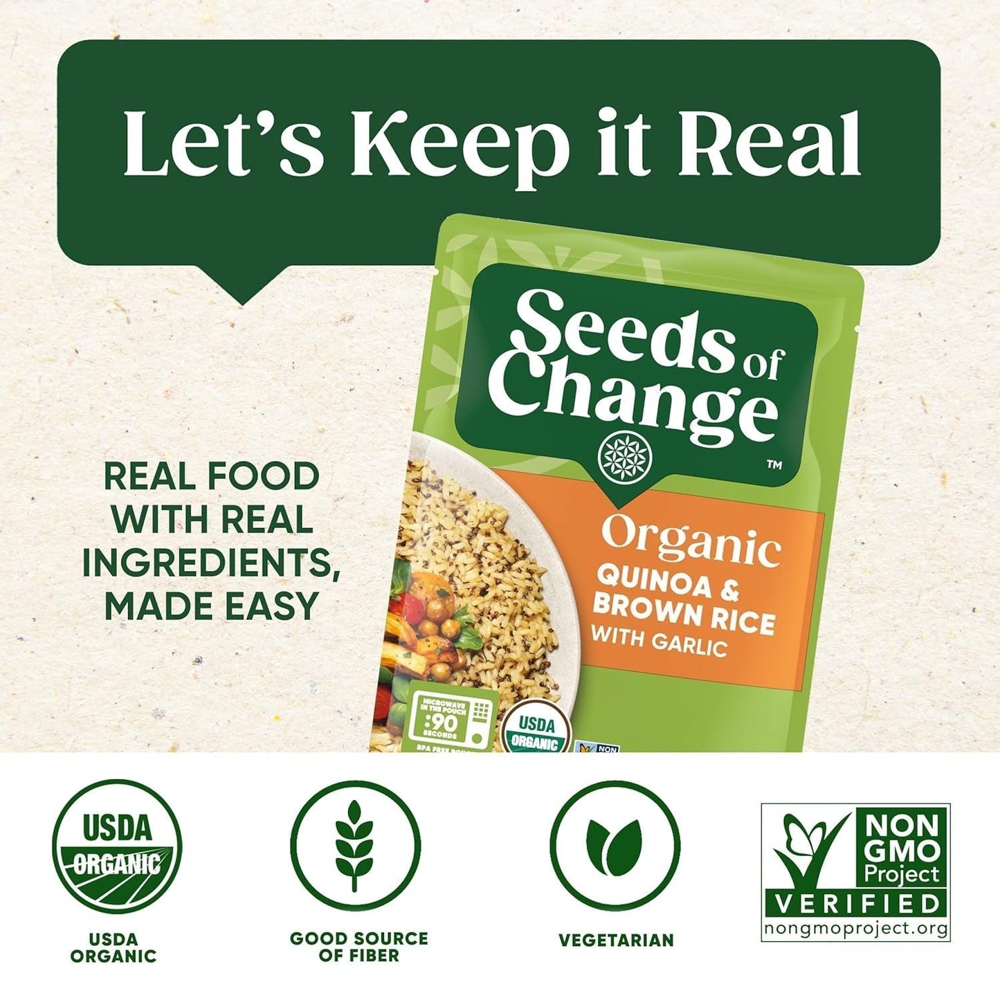 Organic Quinoa & Brown Rice 8.5 Ounce (Pack of 12)