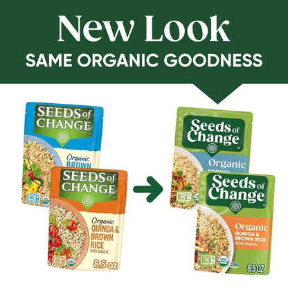 Organic Rice Variety Pack Quinoa and Brown Rice with Garlic & Whole Grain Brown Basmati Rice 8.5 Oz. (Pack of 6)