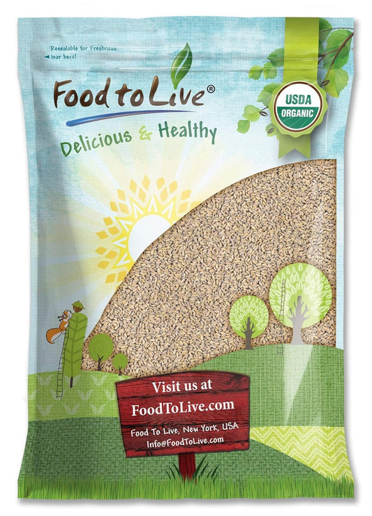 Organic Spelt Berries, 8 Pounds — Non - Gmo, Whole Grain, Non - Irradiated, Vegan Superfood, Bulk, Product of the USA - WORLD TIME VISITS