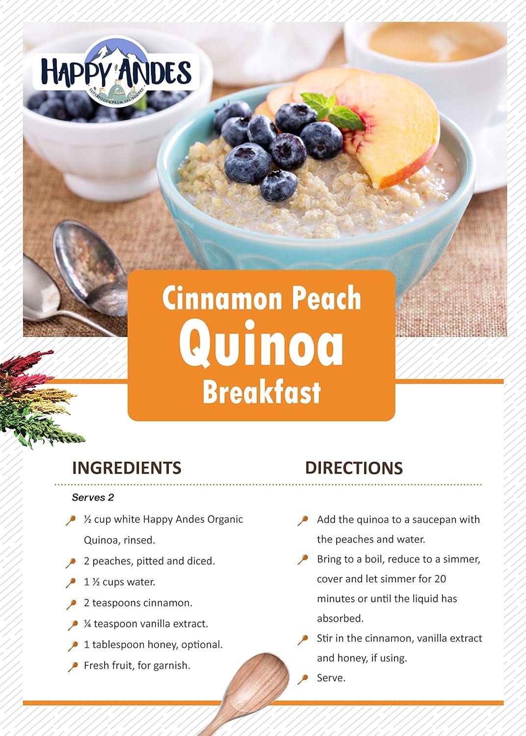 Organic White Quinoa 3 Pound - Non - Gmo,100% Peruvian, Superior Taste,Gluten - Free,Rice Replacement, Pre - Washed, Whole Grain, Usda - Certified, Complete Plant Protein, Superfoods Peru, High in Fiber&Iron, Kosher - WORLD TIME VISITS