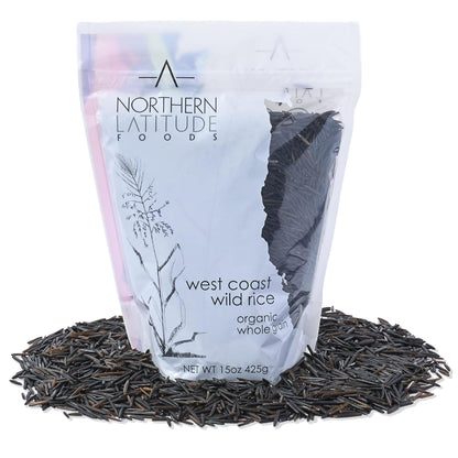 Organic Wild Rice - 15Oz | NON - GMO | Lake Harvested | Sustainable | Naturally Gluten Free - WORLD TIME VISITS