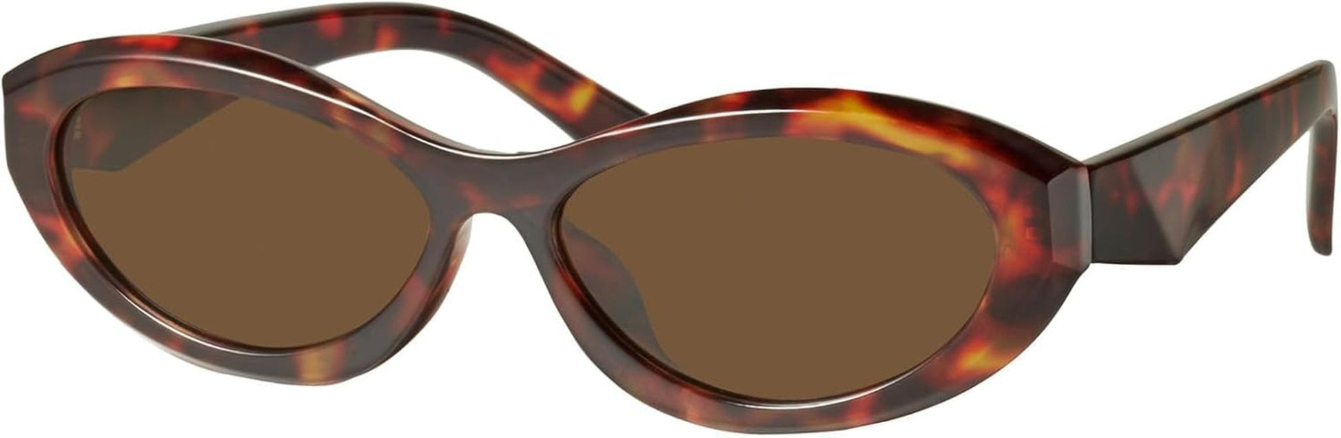 Oval Cat Eye Sunglasses for Women Retro Y2K Style MS52372 - WORLD TIME VISITS