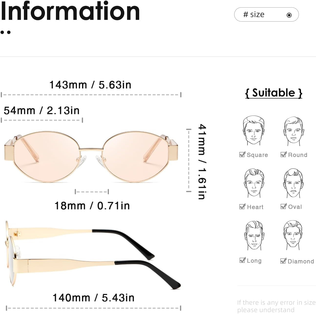 Oval Sunglasses Womens Men Retro Trendy Sun Glasses Classic Metal Shades K1653
