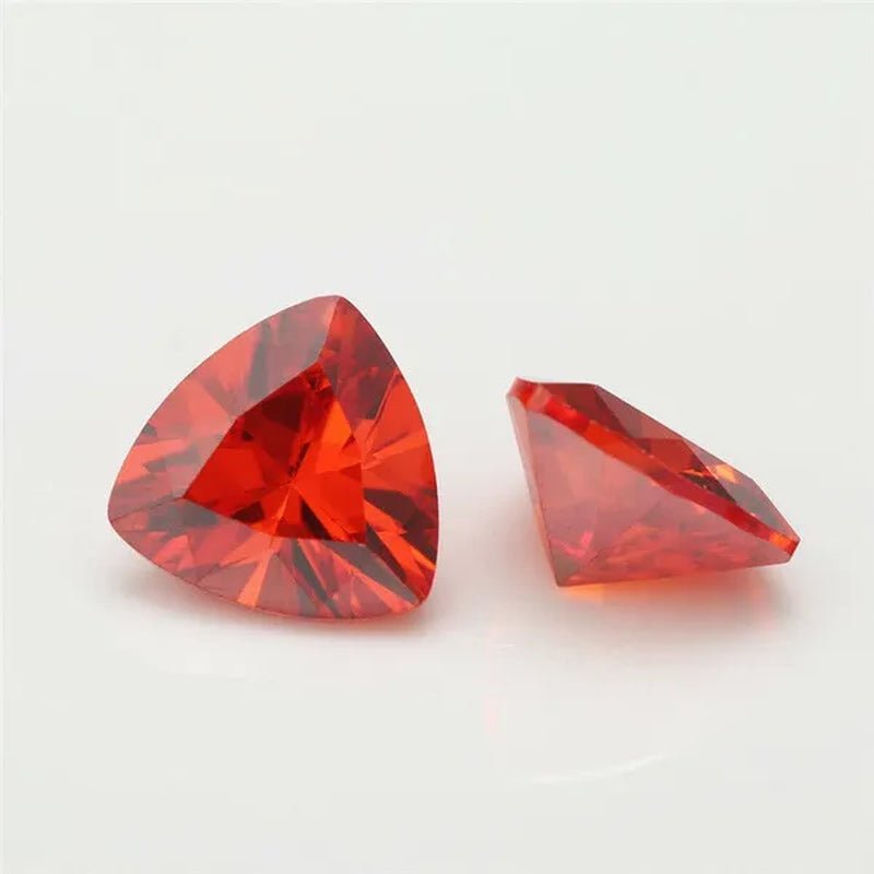 Padparadscha Sapphire 8X8Mm 3.08Ct Trillion Faceted Cut AAAAA VVS Loose Gemstone
