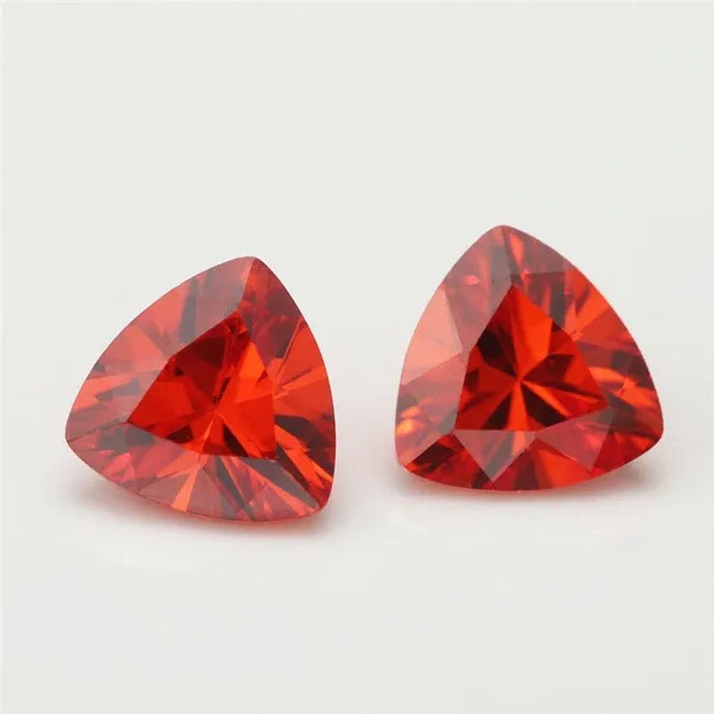 Padparadscha Sapphire 8X8Mm 3.08Ct Trillion Faceted Cut AAAAA VVS Loose Gemstone