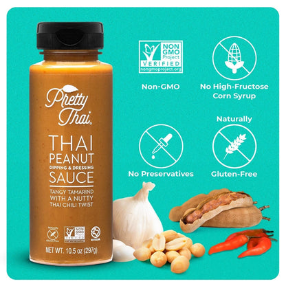 Peanut Sauce, Gluten Free Certified Non-Gmo Vegan Authentic Stir Fry, Dressing, Rice Seasoning, Condiment & Dipping Sauce, 100% Natural