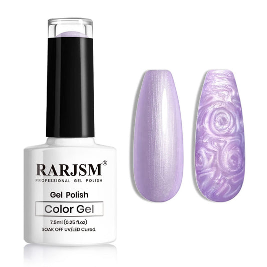 Pearl Gel Nail Polish, Glitter Drawing Gel Polish Purple Shimmer Mermaid Nail Gel Soak off UV Gel for Salon Home DIY Manicure Use - WORLD TIME VISITS