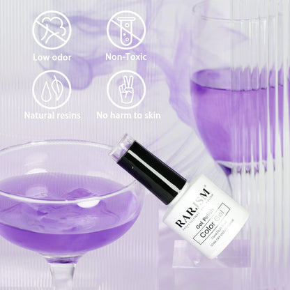 Pearl Gel Nail Polish, Glitter Drawing Gel Polish Purple Shimmer Mermaid Nail Gel Soak off UV Gel for Salon Home DIY Manicure Use - WORLD TIME VISITS