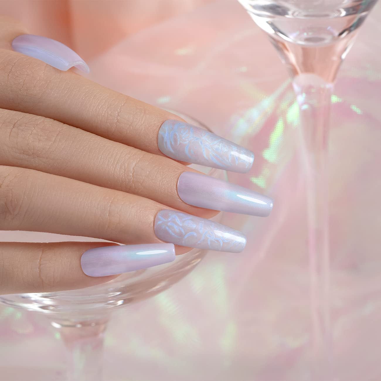 Pearl Gel Nail Polish, Glitter Drawing Gel Polish Shimmer Mermaid Nail Gel Soak off UV Gel for Salon Home DIY Manicure Use - WORLD TIME VISITS