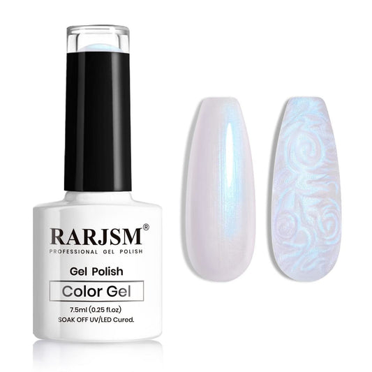 Pearl Gel Nail Polish, Glitter Drawing Gel Polish Shimmer Mermaid Nail Gel Soak off UV Gel for Salon Home DIY Manicure Use - WORLD TIME VISITS