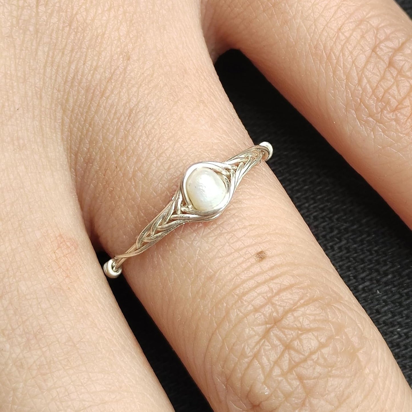 Pearl Rings for Women Sterling Silver Handmade by  (8)