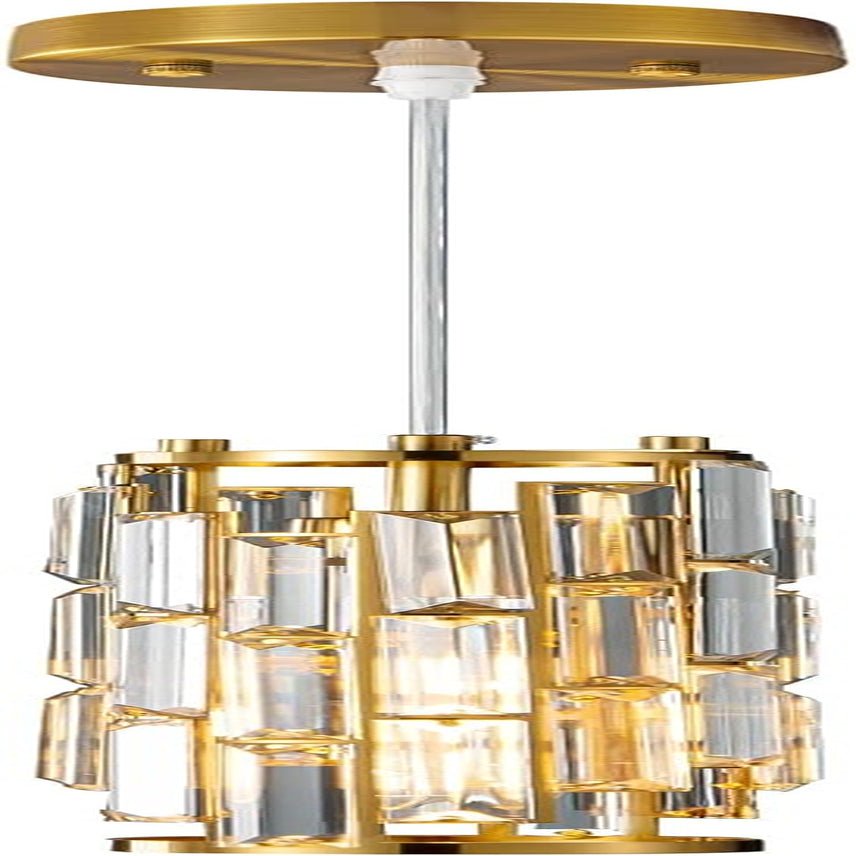 Pendant Lighting Modern Pendant Light, Mini Crystal Chandeliers,Adjustable Pendant Light Fixture for Kitchen Island Dinning Room Bedroom (Gold, 1 - Light) - WORLD TIME VISITS